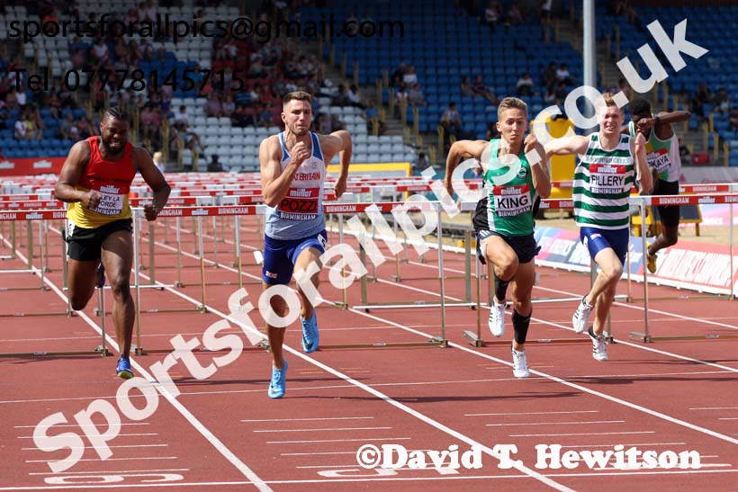 Mens 110 metres hurdles, Muller British Championships, Alexander Stadium, Birmingham. Photo: David T. Hewitson/Sports for All Pics
